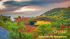  Presentation with kyoto - Amazing presentation having kyoto-japan-at-kinkaku-ji backdrop and a tawny brown colored foreground