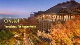  Presentation with kyoto - Slide deck enhanced with kyoto-japan-at-kiyomizu-dera background and a tawny brown colored foreground
