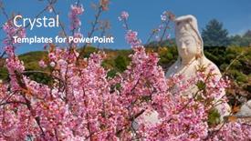  Presentation with philosopher - PPT theme with kyoto-japan-at-philosopher-s background and a teal colored foreground