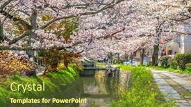  Presentation with philosopher - Presentation theme featuring kyoto-japan-at-philosopher-s background and a tawny brown colored foreground