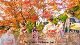  Presentation with heian - Audience pleasing slides consisting of kyoto-japan-december-2-beautiful backdrop and a coral colored foreground