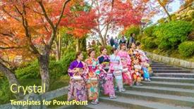  Presentation with heian - Slide deck consisting of kyoto-japan-december-2-beautiful background and a tawny brown colored foreground