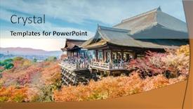  Presentation with heian - Slides featuring kyoto-japan-december-2-tourist background and a light blue colored foreground