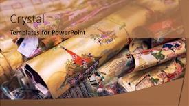  Presentation with classified - Beautiful theme featuring kyoto-japan-november-09-2018 backdrop and a coral colored foreground