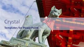  Presentation with traditional japan - Slide set featuring kyoto-japan-november-10-2016 background and a light blue colored foreground