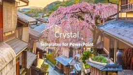  Presentation with kyoto - Amazing slide set having kyoto-japan-springtime backdrop and a coral colored foreground