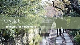  Presentation with philosopher - Colorful slide set enhanced with kyoto-november-19-philosophers-walk backdrop and a seafoam green colored foreground