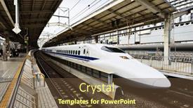  Presentation with bullet train - Presentation theme with kyoto-november-28-a-shinkansen background and a tawny brown colored foreground