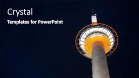  Presentation with kyoto - Presentation theme having kyoto-tower background and a black colored foreground