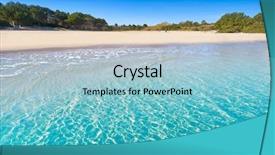  Presentation with little beach cala esmeralda cala - PPT theme with l - ametlla de mar cala sant background and a light blue colored foreground