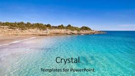  Presentation with beach - Beautiful slide deck featuring l - ametlla de mar cala vidre backdrop and a seafoam green colored foreground