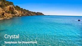  Presentation with beach party invitation - Colorful PPT theme enhanced with l - ametlla l'ametlla de mar beach backdrop and a teal colored foreground