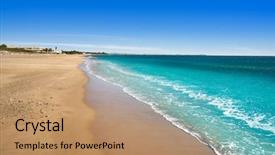  Presentation with miami beach - Slide set enhanced with l - platja l'estany gelat beach playa background and a coral colored foreground