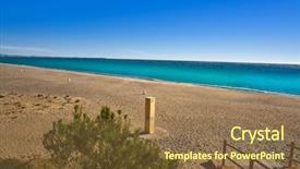  Presentation with miami beach - Presentation theme consisting of l - platja l'estany gelat beach playa background and a tawny brown colored foreground