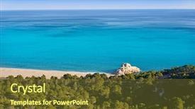  Presentation with infant - Slide set with l - playa illot del torn hospitalet background and a tawny brown colored foreground