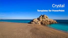  Presentation with infant - PPT theme having l - playa illot del torn hospitalet background and a gray colored foreground
