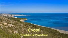  Presentation with torn down buildings - Audience pleasing slide set consisting of l - playa illot del torn hospitalet backdrop and a tawny brown colored foreground