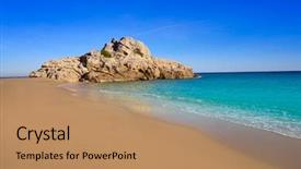  Presentation with infant brain - Cool new theme with l - playa illot del torn hospitalet backdrop and a coral colored foreground