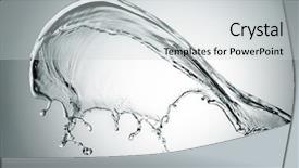  Presentation with splashing - Slides having l environnement et l eau - water splashing background and a light gray colored foreground