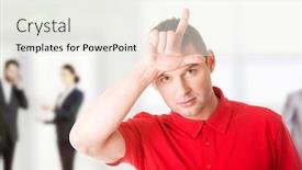  Presentation with rainbow gay pride sign - Audience pleasing slide set consisting of l-for-looser-sign backdrop and a sky blue colored foreground