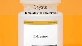  Presentation with amino acid - PPT theme consisting of l-lysine-an-essential-amino background and a yellow colored foreground
