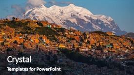  Presentation with photovoltaic mountain - Audience pleasing theme consisting of la - city of la paz backdrop and a wine colored foreground