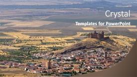  Presentation with spain - Theme consisting of la-calahorra-castle-andalusia-spain background and a  colored foreground