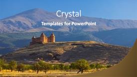  Presentation with nevada - Theme with la-calahorra-castle-with-sierra background and a  colored foreground
