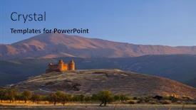  Presentation with nevada - PPT theme consisting of la-calahorra-castle-with-sierra background and a  colored foreground
