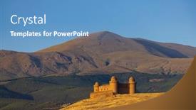  Presentation with nevada - Slide set featuring la-calahorra-castle-with-sierra background and a teal colored foreground