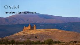  Presentation with nevada - PPT layouts enhanced with la-calahorra-castle-with-sierra background and a light blue colored foreground