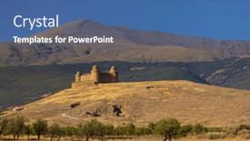  Presentation with nevada - Slides having la-calahorra-castle-with-sierra background and a  colored foreground