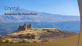  Presentation with nevada - Presentation enhanced with la-calahorra-castle-with-sierra background and a light blue colored foreground