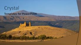  Presentation with nevada - Presentation theme enhanced with la-calahorra-castle-with-sierra background and a  colored foreground