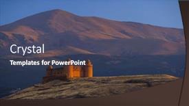 Presentation with nevada - Theme featuring la-calahorra-castle-with-sierra background and a tawny brown colored foreground