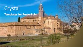  Presentation with granada - Slide set featuring la-cartuja-monastery-granada-andalusia background and a teal colored foreground