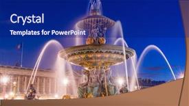  Presentation with paris france war - Cool new presentation theme with la concorde in paris france backdrop and a navy blue colored foreground