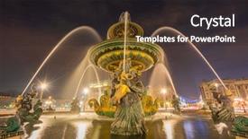  Presentation with paris france - Cool new PPT theme with la concorde in paris france backdrop and a dark gray colored foreground