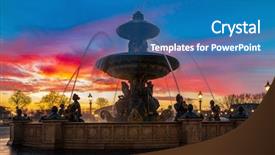  Presentation with paris france - Cool new slide deck with la concorde in paris france backdrop and a teal colored foreground