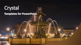  Presentation with paris france - Slide set enhanced with la concorde in paris france background and a black colored foreground