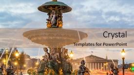  Presentation with france history - Presentation theme with la concorde in paris france background and a coral colored foreground