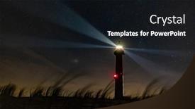  Presentation with starry night - Slide deck featuring la-coubre-powerful-lighthouse-under background and a wine colored foreground