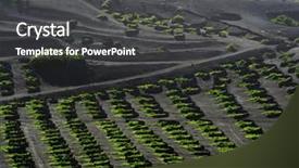  Presentation with volcanic eruption sopka klyuchevskoy volcano - Audience pleasing presentation consisting of la geria on volcanic soil backdrop and a dark gray colored foreground