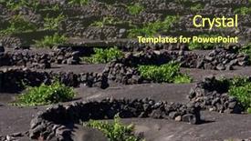  Presentation with volcanic eruption sopka klyuchevskoy volcano - PPT theme having la geria on volcanic soil background and a tawny brown colored foreground