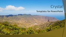  Presentation with island - Cool new presentation with la gomera island landscape in sunny day canary islands spain backdrop and a light blue colored foreground
