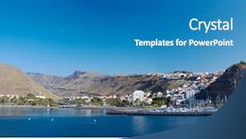  Presentation with port - Slide deck with la gomera panorama the main background and a  colored foreground