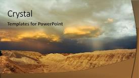  Presentation with thunderstorm - PPT theme with la luna in the atacama background and a mint green colored foreground