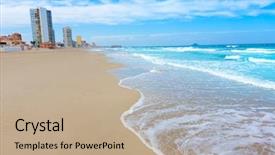  Presentation with garita del diablo - Theme enhanced with la manga del mar menor background and a coral colored foreground