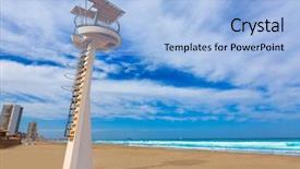  Presentation with mediterranean - Beautiful presentation theme featuring la manga del mar menor backdrop and a light blue colored foreground