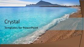  Presentation with southern beach grass - Slide set enhanced with la nature - altea beach playa la roda background and a  colored foreground